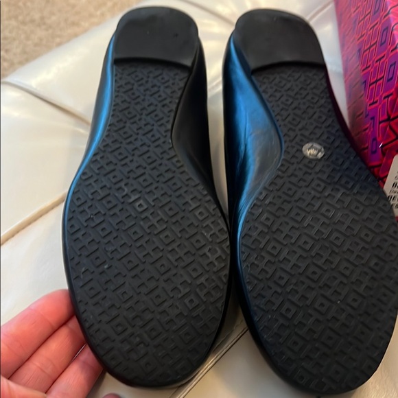 Tory Burch Black and Gold Flats - Picture 4 of 5
